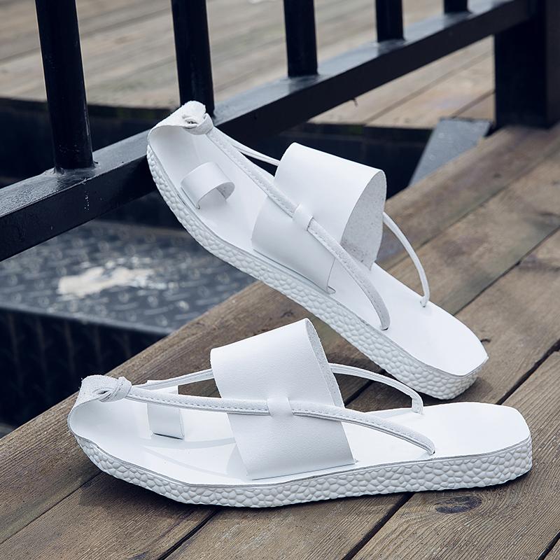 Fashion Fashionable Men Flip-flops Sandals Men One-foot Lightweight and Anti-slip Business Couple Sandals Beach Sandals Sizes 38-44