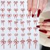 Japanese Style Butterfly Ribbon Nail Art Stickers - Trendy, Back-Adhesive Design for the New Year