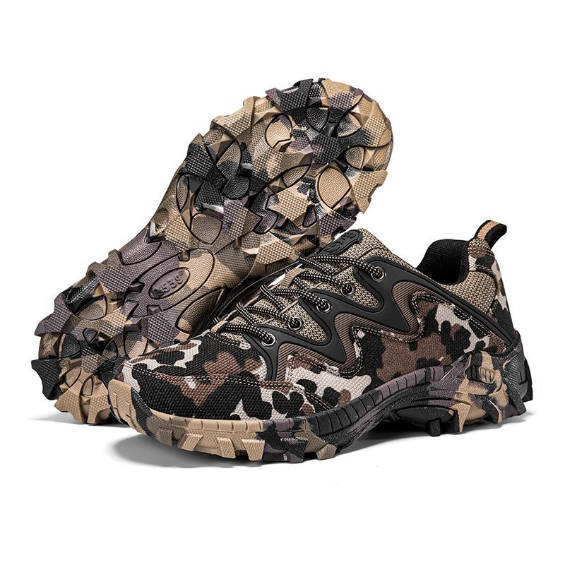 Outdoor New Sports Shoes Camouflage Non-slip and Wear-resistant Large Size Trendy Shoes Camouflage Shoes Military Fans Men's Outdoor Mountaineering
