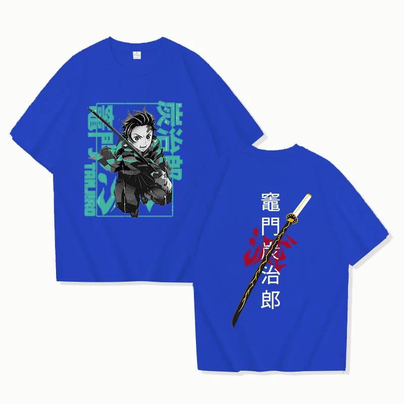 Hot Sale  Demon Slayer Kamado Tanjirou Graphic Print T-shirt Women Men Loose Casual Oversized Top Summer New Tee Streetwear Harajuku Short Sleeve