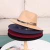 Fashion Women Autumn Winter Jazz Cap Felt Trilby Sun Hat Wide Brim Hat