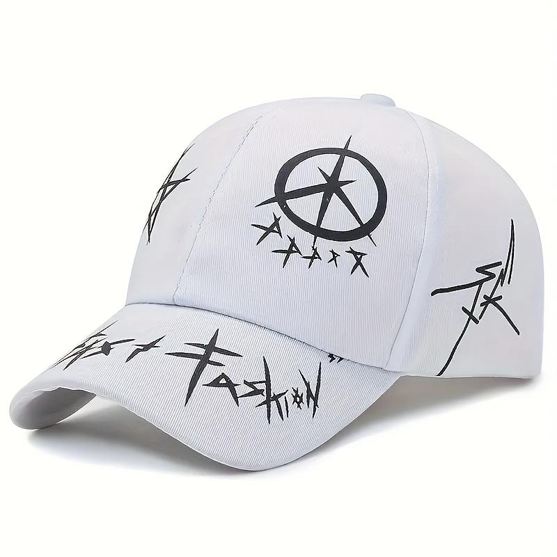 A Breathable and Adjustable Fashion Patterned Outdoor Sports Baseball Cap for Men and Women, Street Hip-hop