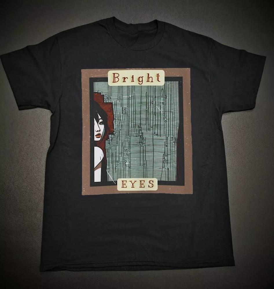 Vintage  Bright Eyes Indie Folk Band  Black Short Sleeve Unisex All Size Unisex T-Shirt XXXXL