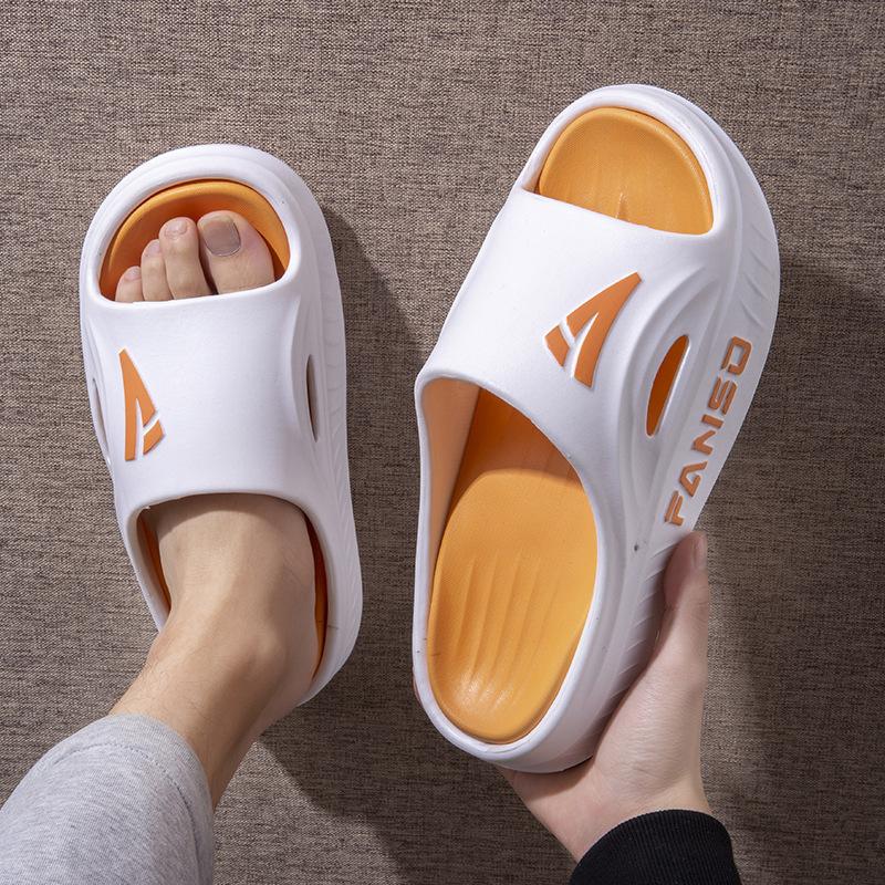 

Нескользящие тапочки для мужчин, для дома, с мягкой подошвой, для домашней ванной, душа, парные, крутые тапочки, мужской стиль, для ношения на улице 40-41 оранжевый