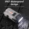 2025 Small LED Flashlight Torch Flashlight Water Proof Pocket Bright Hat Clip Flashlight Outdoor Hiking Torch Camping Light transparent white
