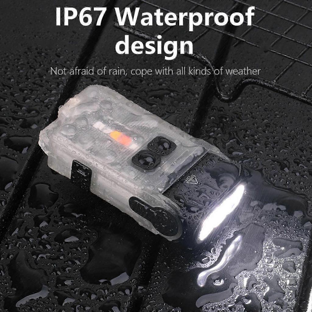 2025 Small LED Flashlight Torch Flashlight Water Proof Pocket Bright Hat Clip Flashlight Outdoor Hiking Torch Camping Light transparent white