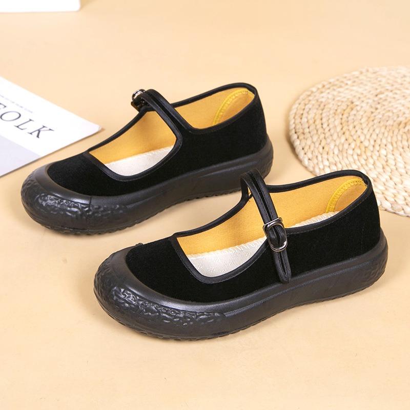 Sommer neue alte Peking Stoffschuhe Damen Arbeitsschuhe Hotelküche rutschfeste Stoffschuhe schwarze Plateau Mutter Tanzschuhe