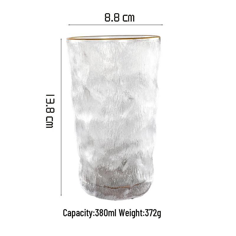Glacier Style Thickened Glass Drinking Cup