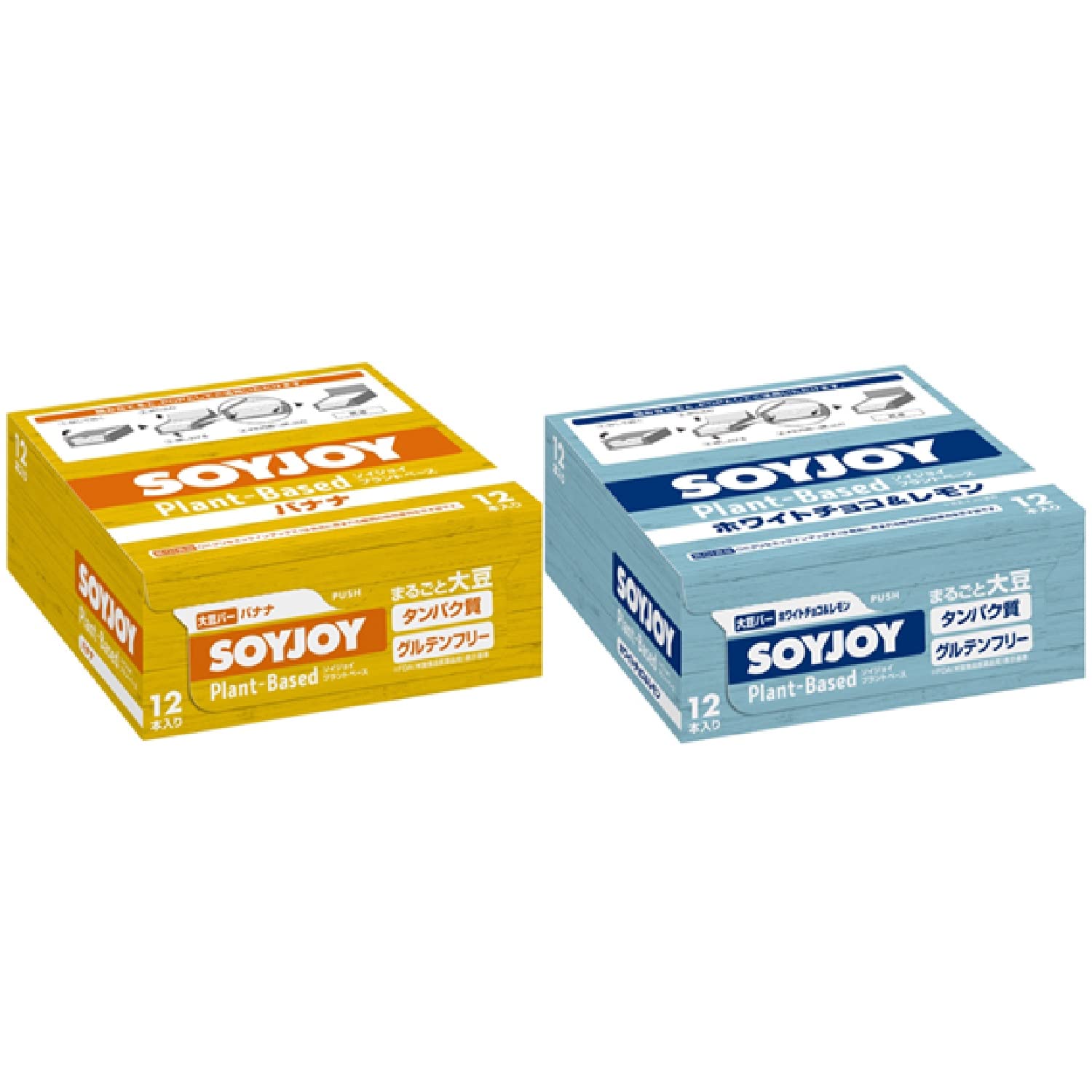 

Otsuka Pharmaceutical Soyjoy Plant Base Set Chocolate 25 г 12 штук в каждом [Набор продуктов] (Белый и лимонный/банановый)