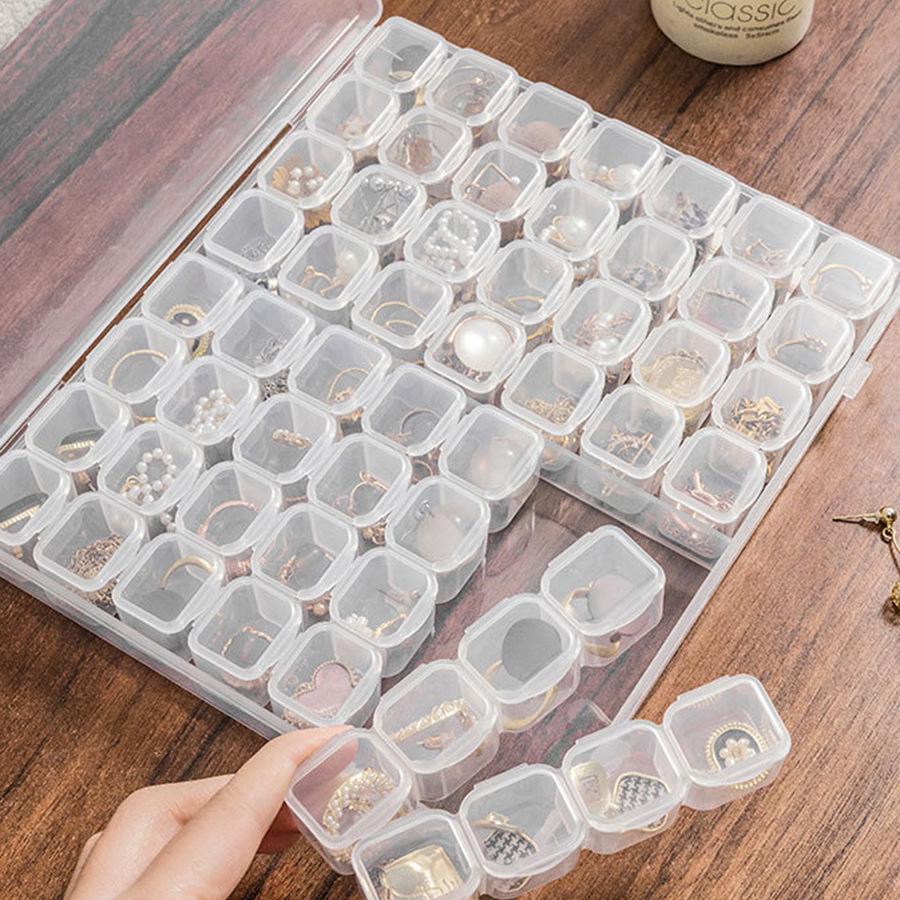 Portable Transparent Jewelry Storage Box: Anti-Oxidation Case for Earrings and Necklaces