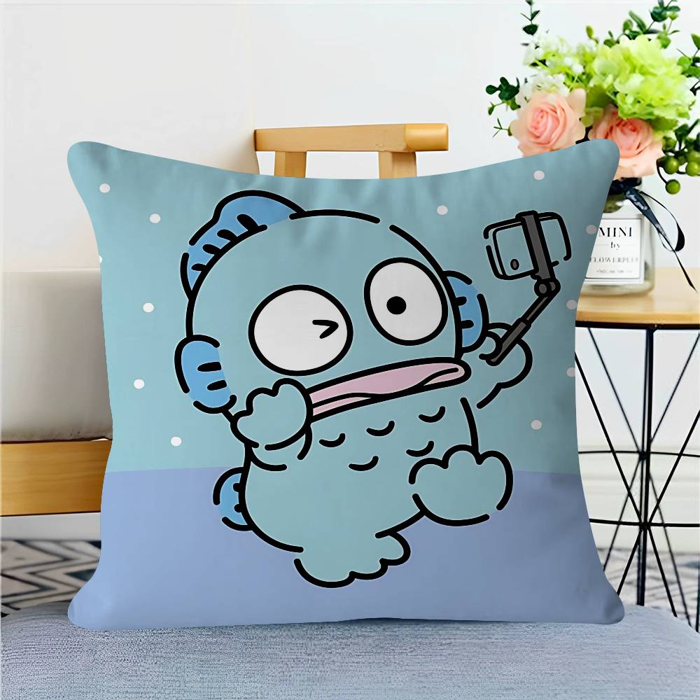 Cartoon H-Hangyodon Cushion Cover Car Throw Pillow Case For Sofa Car Christmas Gift 40x40cm 45x45cm