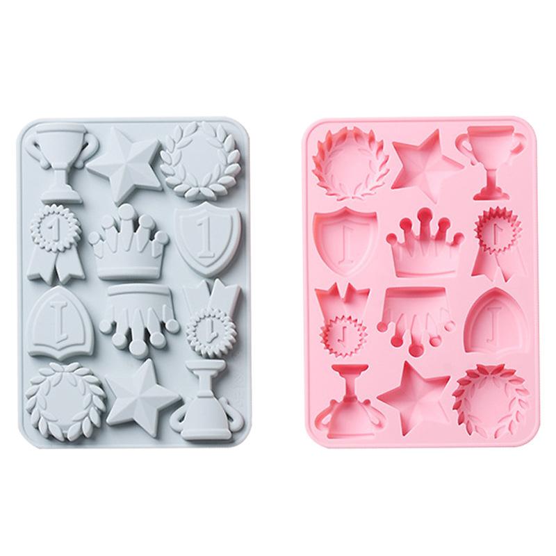 Medal Trophy Mold DIY Candy Chocolate Soap Mold Cake Decorating Tools Silicone Bakeware Molds for Baking Icing Molds