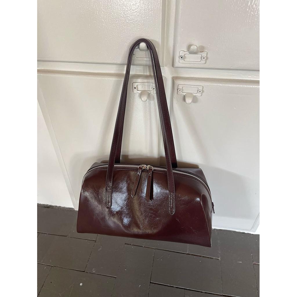 Ielgy Trendy Retro Large-Capacity Shoulder Bag Encore Red Underarm Bag