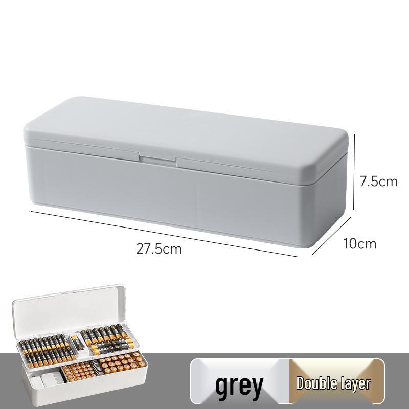 Battery & Cable Organizer: Stores AA/AAA, Camera Chargers, Plugs, Cables - Perfect for Desktop Organization