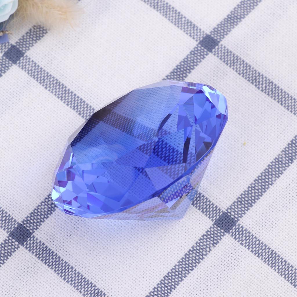Blauer Kristall Diamanten Basteln Dekorativ 60mm Diamant Schmuckstück Hochzeit Zuhause Brautparty Romantisch Falscher Diamant Dekor
