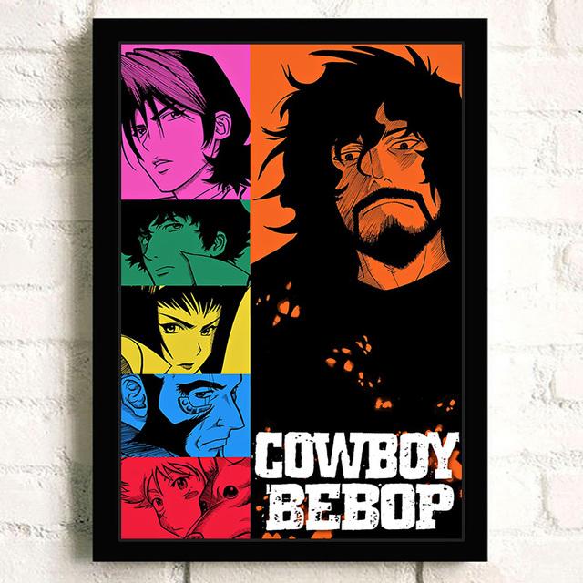 Japanese Action Science Fiction Anime Cowboy Room Oil Painting Poster Retro Art Home Wall Decoration Picture