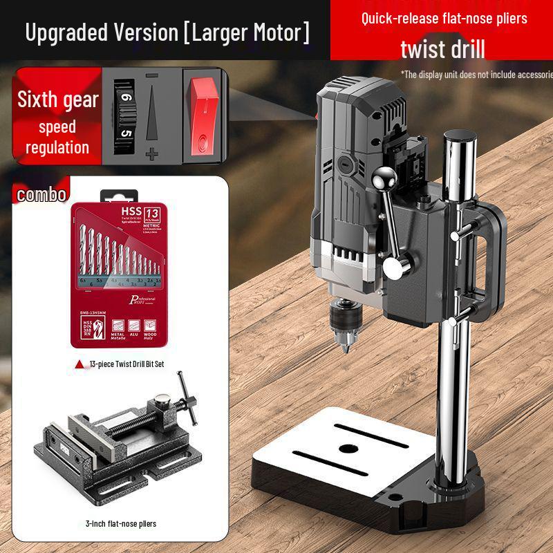 High-Precision 220V Bench Drill: Industrial Grade, Multi-Functional, High Power Milling & Drilling Machine for Households.