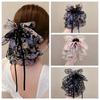 Korean Style Chiffon Flower Hair Clip Chiffon Bowknot Hairpin Elegant Bow Ribbon Hair Claw  Girls
