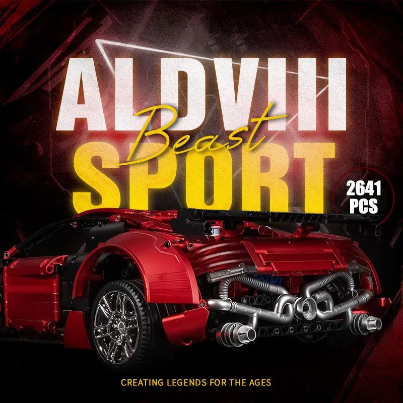 City Technical 2641pcs Audied R8 Sports Car MOC Supercar Model Building Blocks DIY Racing Vehicle Bricks Toys For Children Gifts