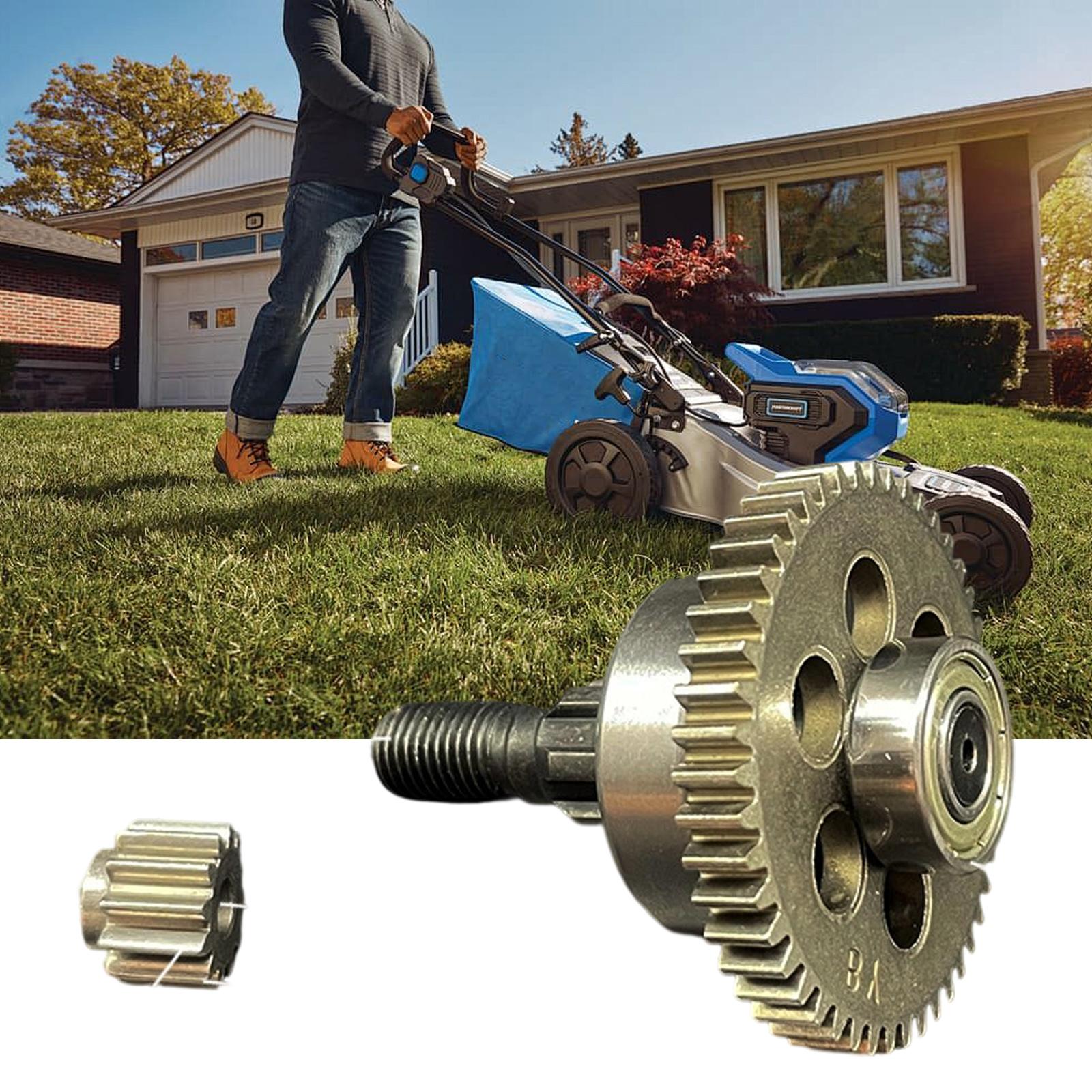 

Precise Engineered 47 Tooth Metal Lawn Mower Gear Complete Set With Drive Shaft Accessory Including Transmission Shaft 1