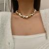 Silver 3D Heart Neck Chain Elegant Love Patchwork Necklace Love Collarbone Chain  Girls