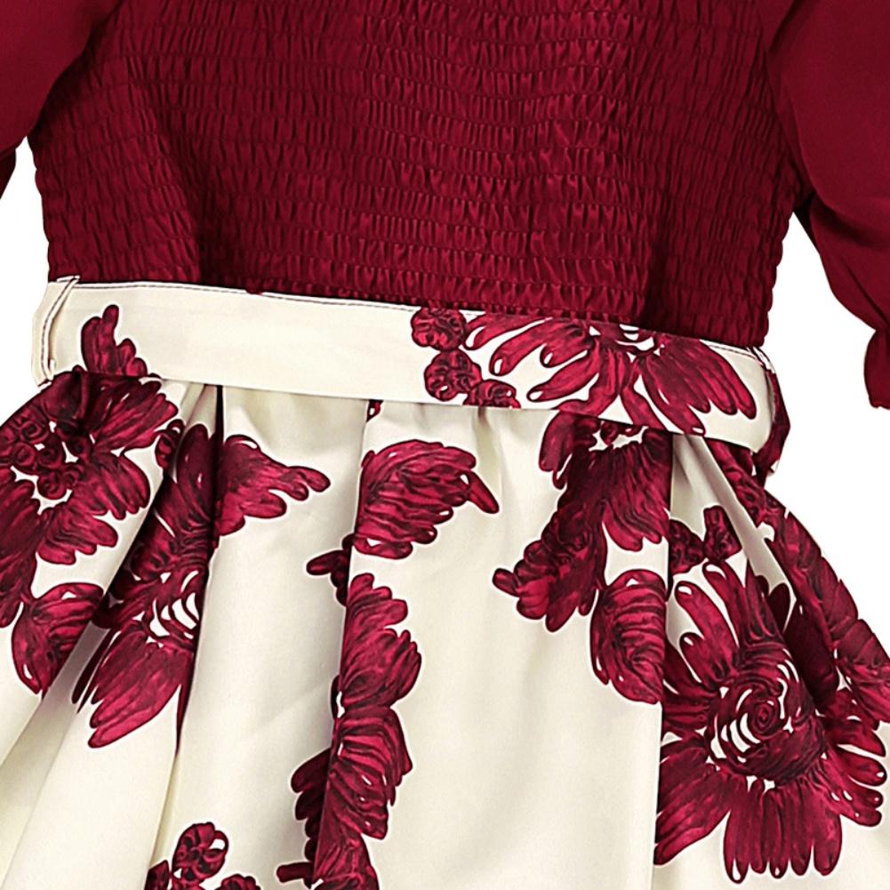 Çocuk Kız Elbise Yaz Kısa kollu Prenses Elbiseler Çocuk Çiçek Baskı Giyim Bebek Düğün Parti vestidos