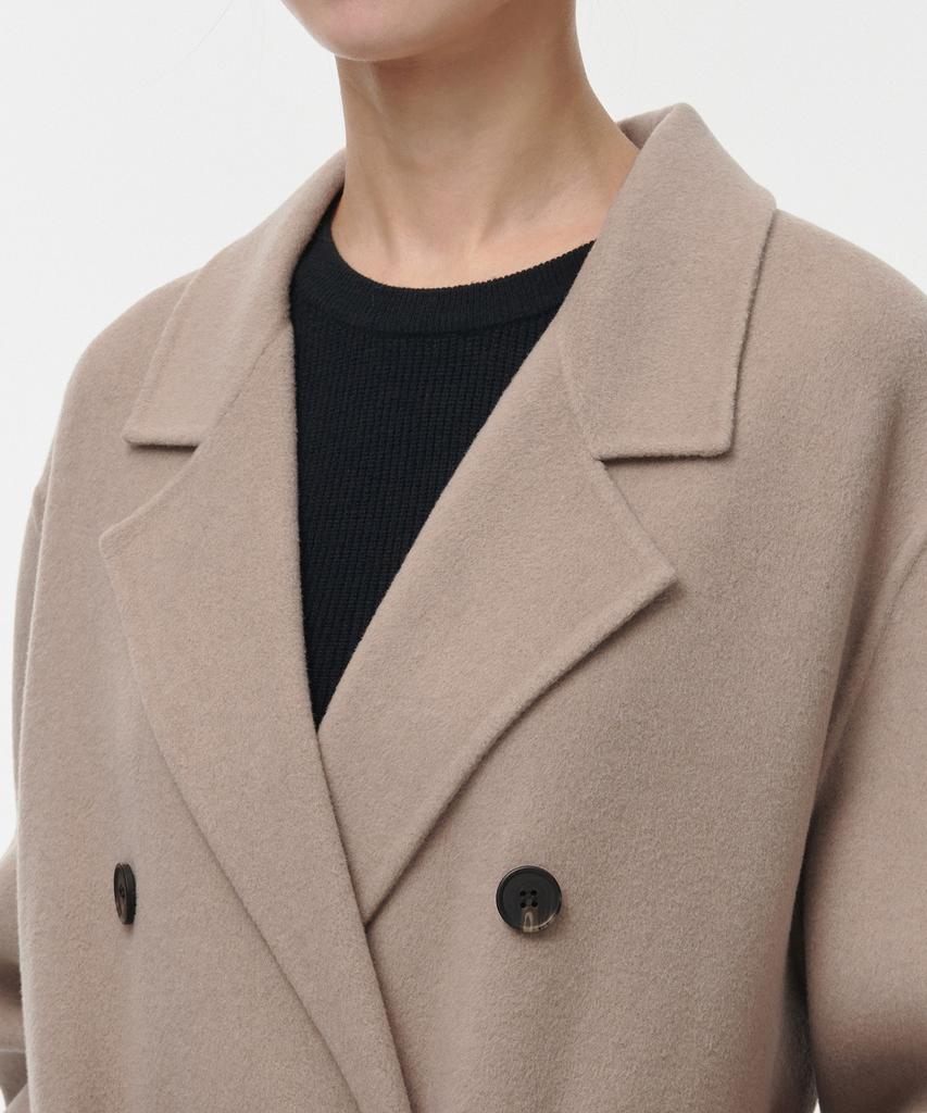 Musinsa Standard Woman Women'S Cashmere Blend Handmade Double Coat [Beige]