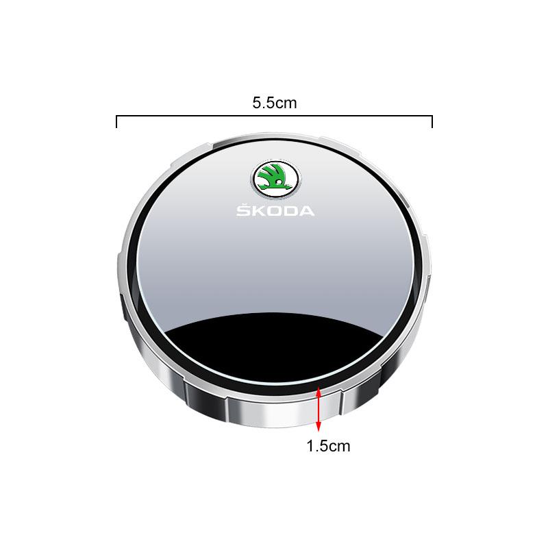 2Pcs Adjustable 360 Degree Car Blind Spot Rear View Mirror Angle For Skoda Octavia MK2 MK3 2 3 A7 Fabia Karoq Kodiaq Superb Rapid Kamiq