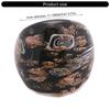 Fashionable Glass Ring with Ethnic Patterns and Gold Sand Finger Ring Jewelry Accessory for Parties and Festive Event