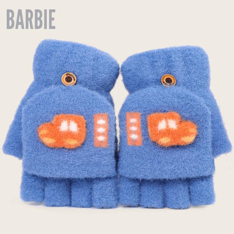 Barbie Boys  Winter Half-Finger Flip Gloves
