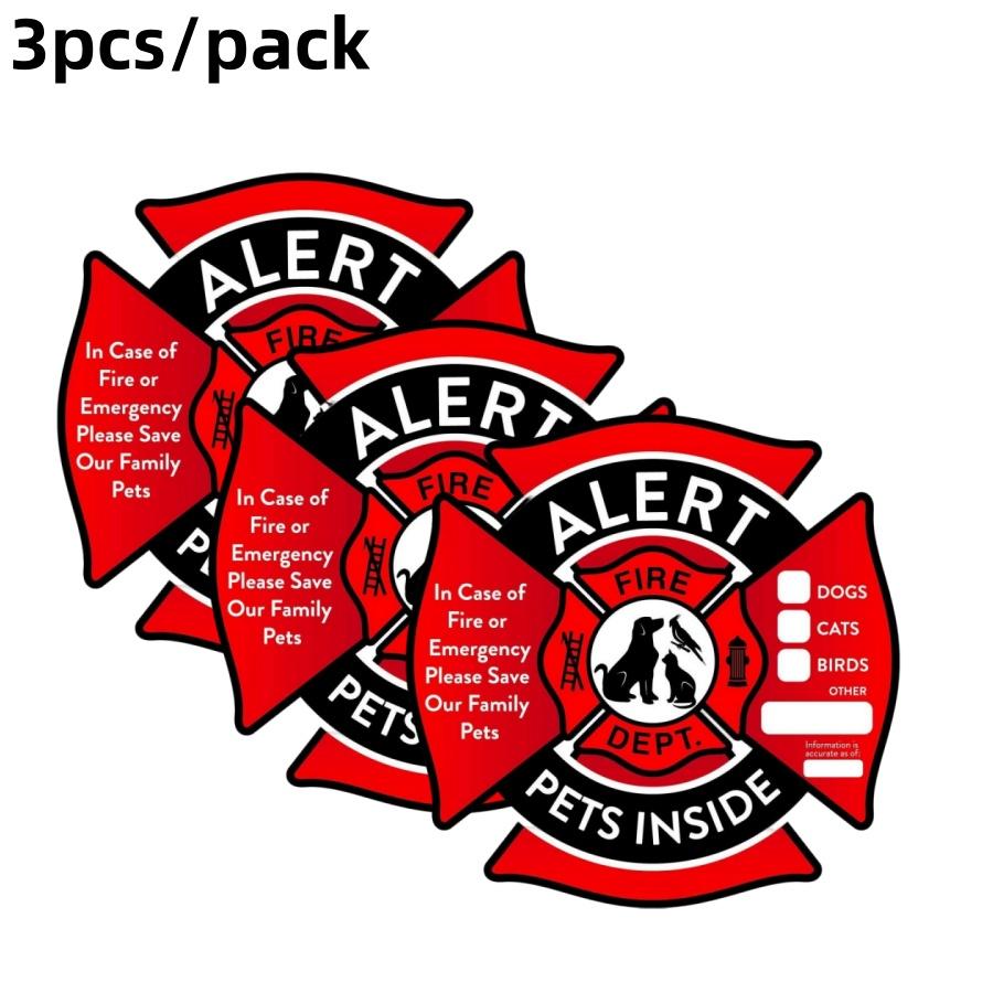 

3pcsPet Warning Stickers Car Stickers Home Window Stickers Door Stickers AdhesivePET insideSticker