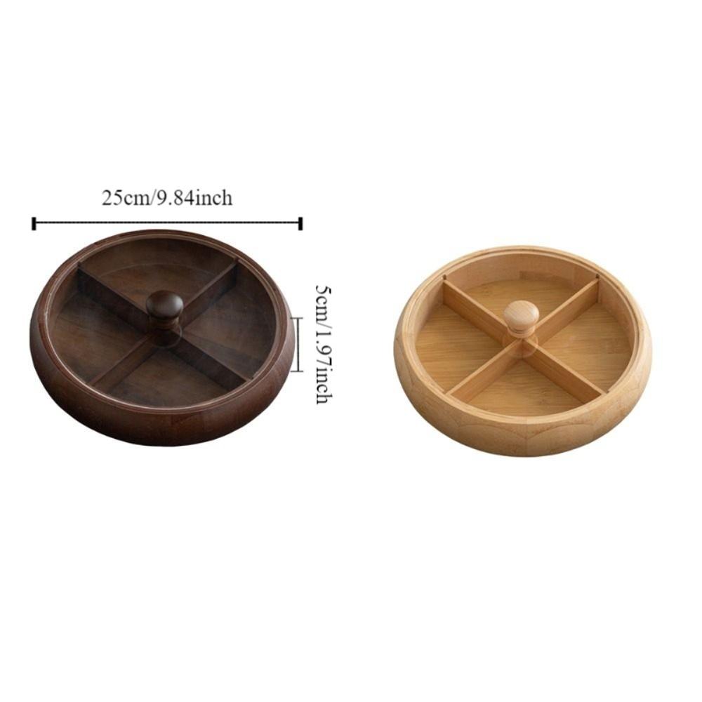 Wooden Nut Platter Round Dried Fruit Box Multi-functional Snack Serving Trays  Party Serving