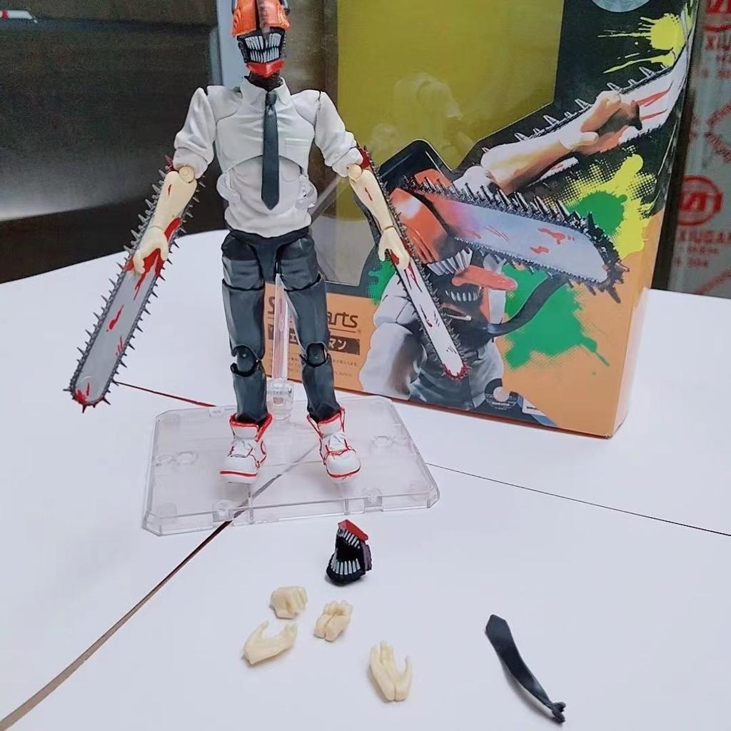 SHF Chainsaw Man Denji Katana Man BJD Articulated PVC Action Figures Toys
