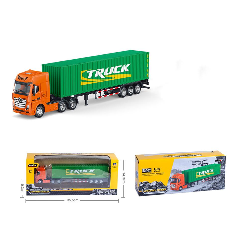 

1/50 Масштаб Самосвал с прицепом, игрушки, самосвал с прицепом, игрушечные грузовики для детей 1/50-Size:29*4.5*8cmTRUCK зелёный