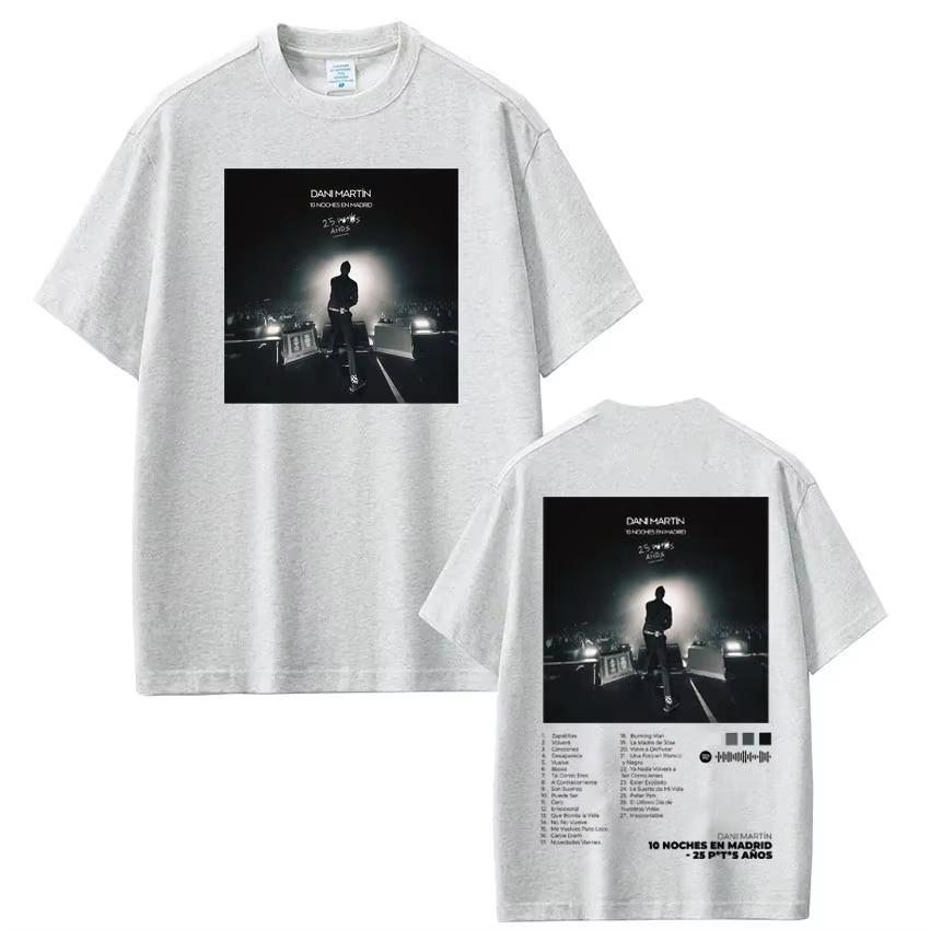 Singer Dani Martín Album 2026 Graphic Tee Men Women Vintage Hip Hop T Shirt Cotton Short Sleeve Fashion Casual Tshirts