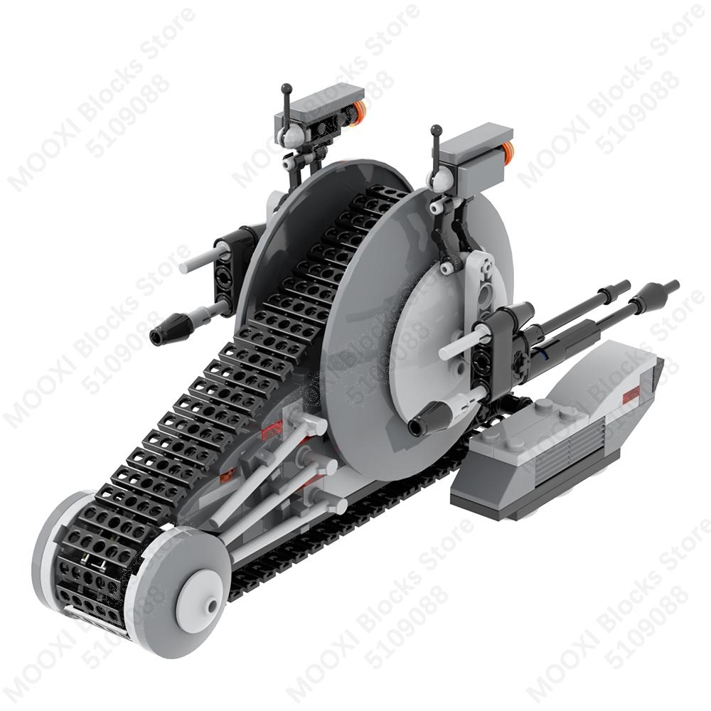 MOOXI Star Wars Mech Veicolo Cannone Carro Armato Armi Nave da Trasporto Soldati Modello Mattoncini Fai da Te Blocchi da Costruzione Assemblati Giocattolo per Bambini