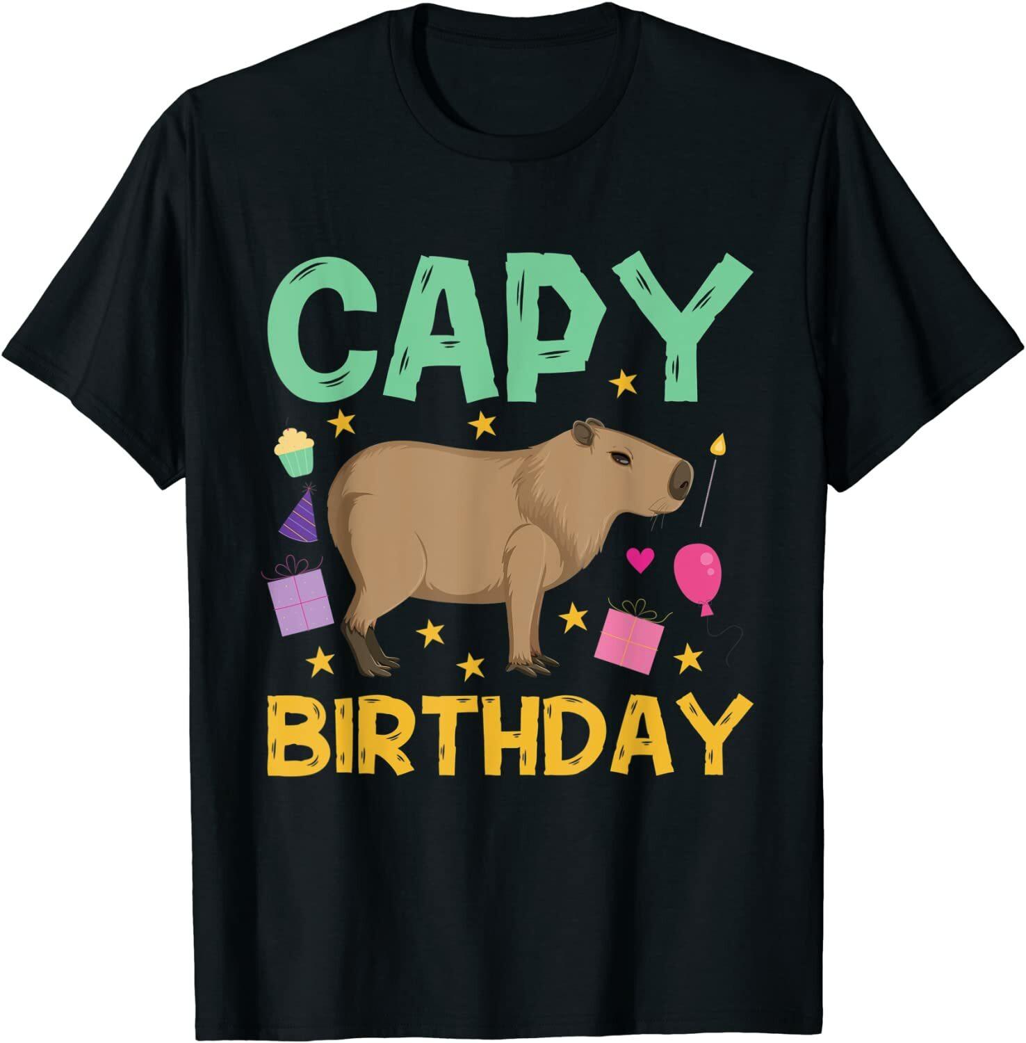 Capy Birthday Cappybara Capybara T-Shirt S разноцветный