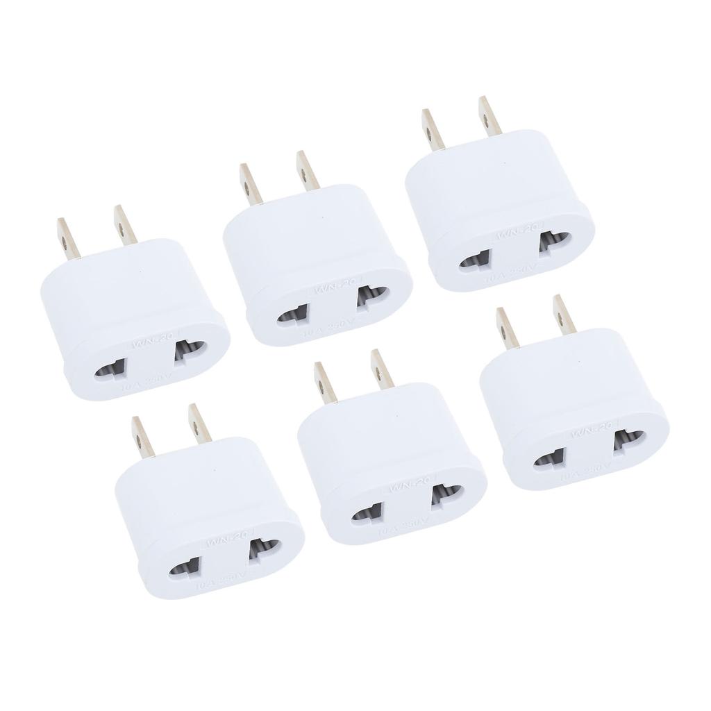 10PCS  To  Adapter Portable Travel Pure Copper 2 Prong Plug Converter for Cellphone Laptop Hair