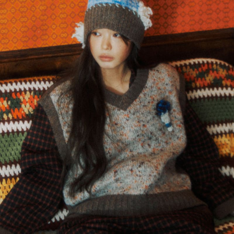 

MISU A BARBE BRANCH BEANIE BLUE BLUE