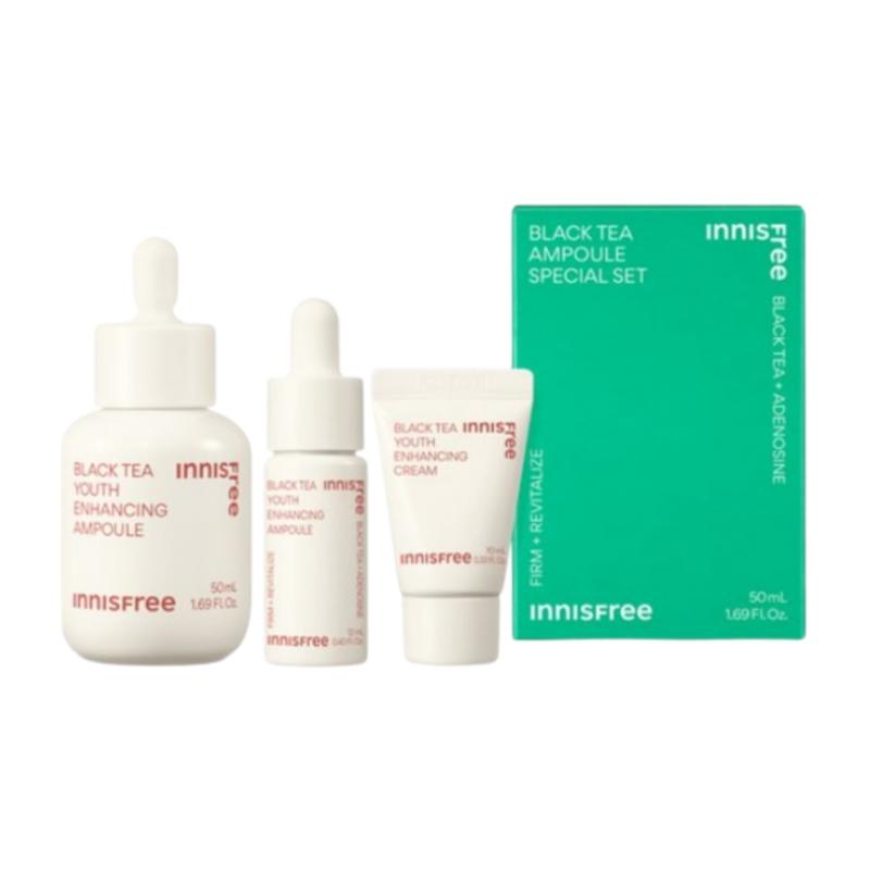 

Innisfree Набор ампул для молодости с черным чаем 50 мл + 12 мл + Крем 10 мл