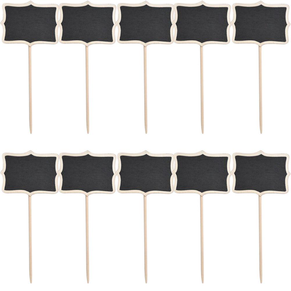 10PCS Mini Blackboard Small Wooden Message Board Sign Chalkboards