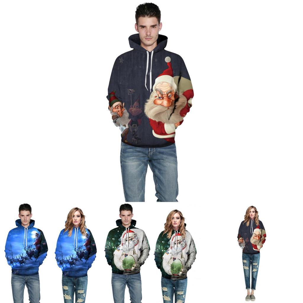 Premium Quality Ugly Xmas Christmas Sweater Santa Jacket Hoodie Pullover For All