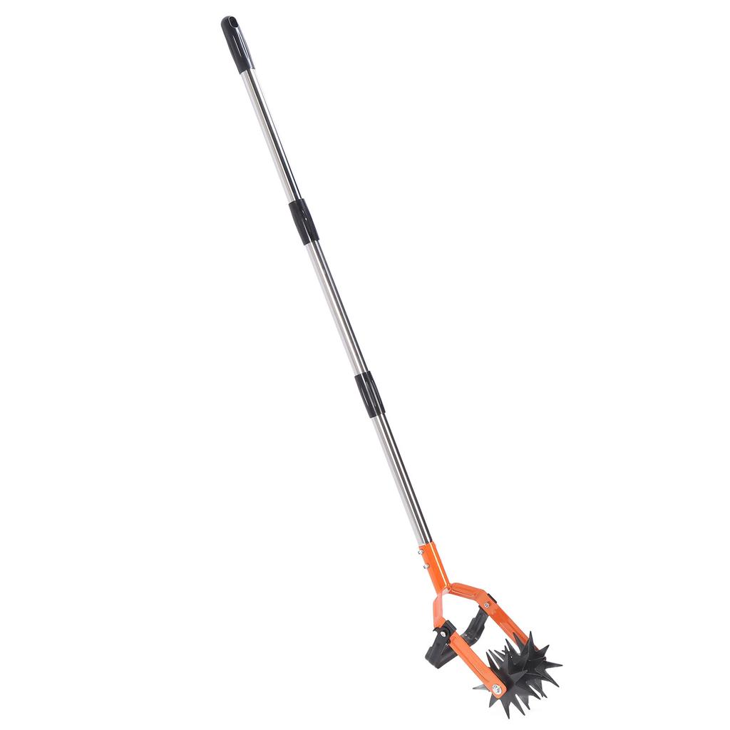 Garden Cultivator Tool Stainless Steel Lawn Reseeding Garden Tool Adjustable Handle Garden Soil
