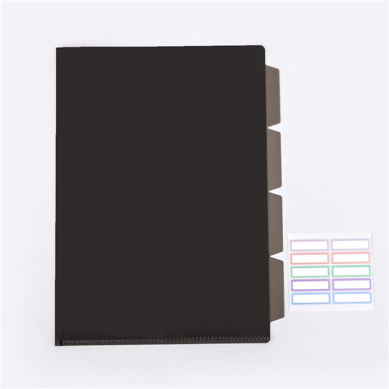 A4 Transparent Multi-Layer L-Shaped Waterproof Report Folder with Three Layers and Four Pages. A4 (3 layers, 4 pages)