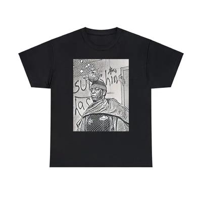 Sun Ra Print Crew Neck Heavy Cotton Art T Shirt