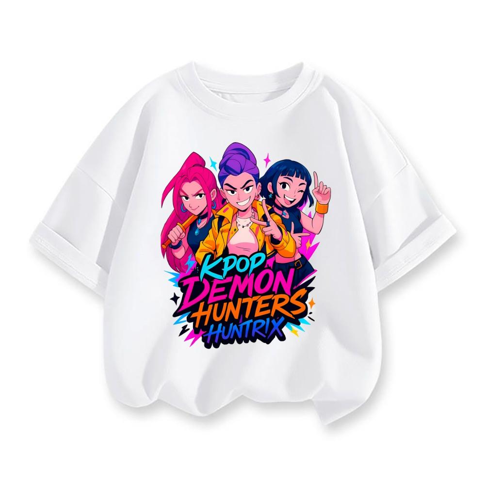 Fashion Movie Kids T-shirt KPop Demon Hunters Funny Gift for Fans Tshirt K-Pop Demon Hunters Clothes Cool Girls Tee Summer Top