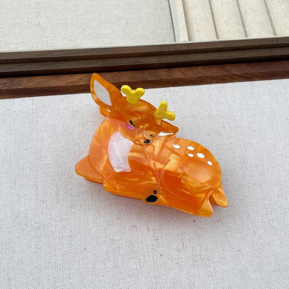 Headwear Cartoon Animal Hair Clip Puppy Geometry Shark Clip Funny Bear Acetate Hair Claw  Female