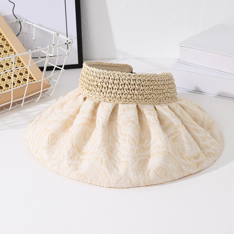 Summer Hat Women's Sunshade Sunscreen Sun Hat Summer Outdoor Breathable Knitting Small Face Brim