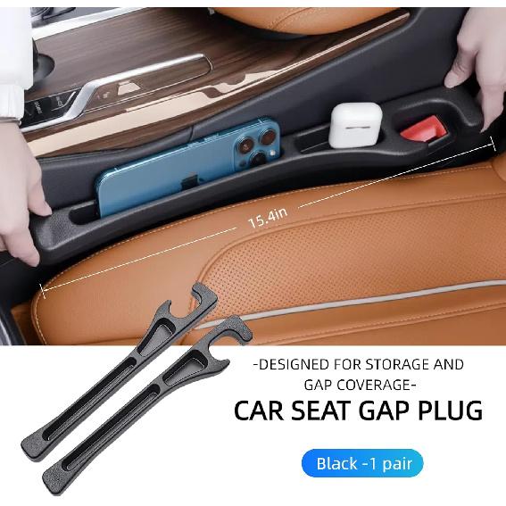 2 Pack Car Seat Gap Organizer, Seat Gap Filler Plug For Cars, SUVs & Trucks – Prevents Lost Items, Great For Rideshare, Daily Commute & Long Trips,