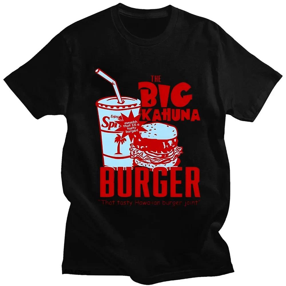 Summer Kawaii Top Sudaderas Casual Anime Clothing Kahuna Burger T Shirt Cartoon Print Retro Round Neck Shirt Aesthetic Clothes